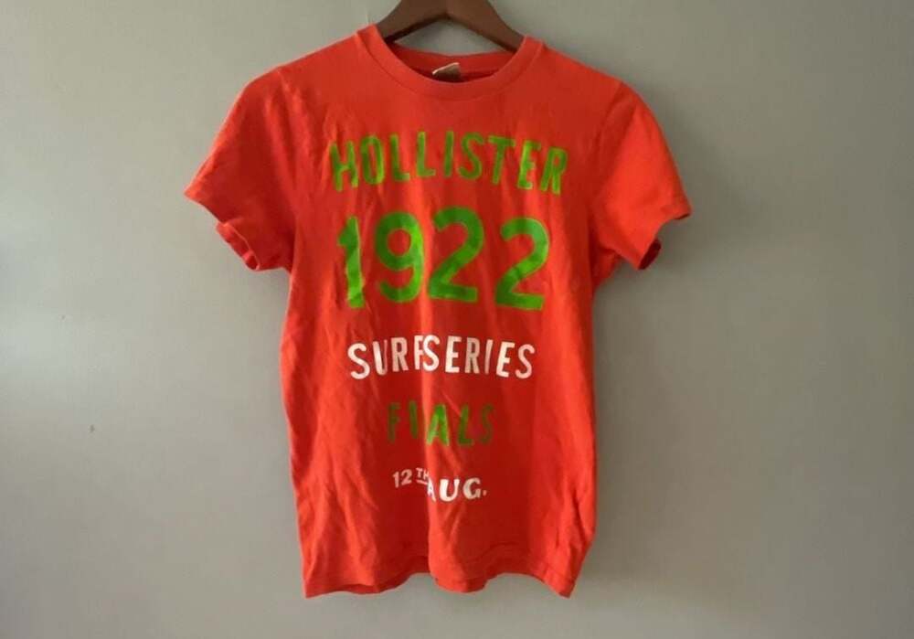 Hollister 1922 Surf Series Finals Orange Graphic T-Shirt